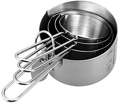 Stainless Steel Measuring Cup, Silver, Set of 4