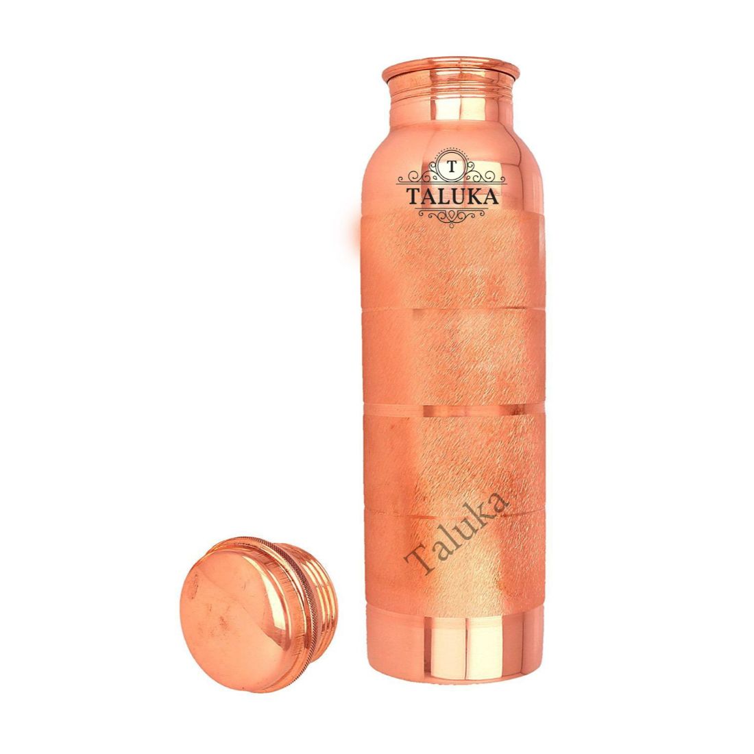 Handmade Pure Copper Joint Free Leak Proof Water Bottle 1000 ML Set Of 6 Drink Ware Storage Bottle For Good Health