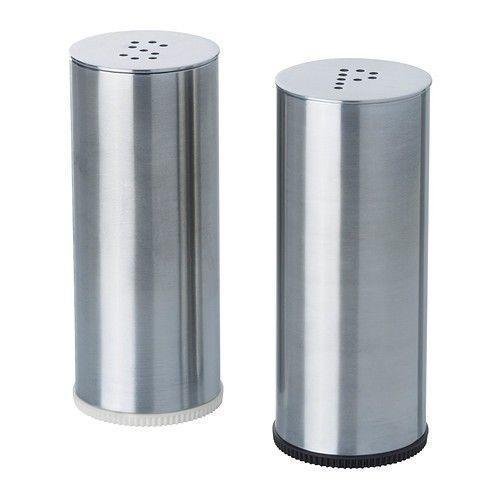 Modern Kitchen Stainless Steel Salt and Pepper Shakers - 3.0 inch Pack of 2