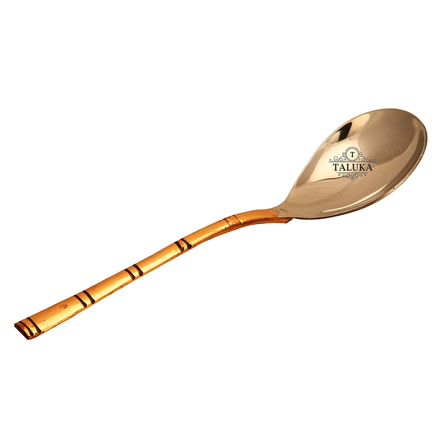 Copper Serving Handi with Lid and 1 Serving Spoon, 500ml, 5x5 Inches (Brown) - Combo of 3