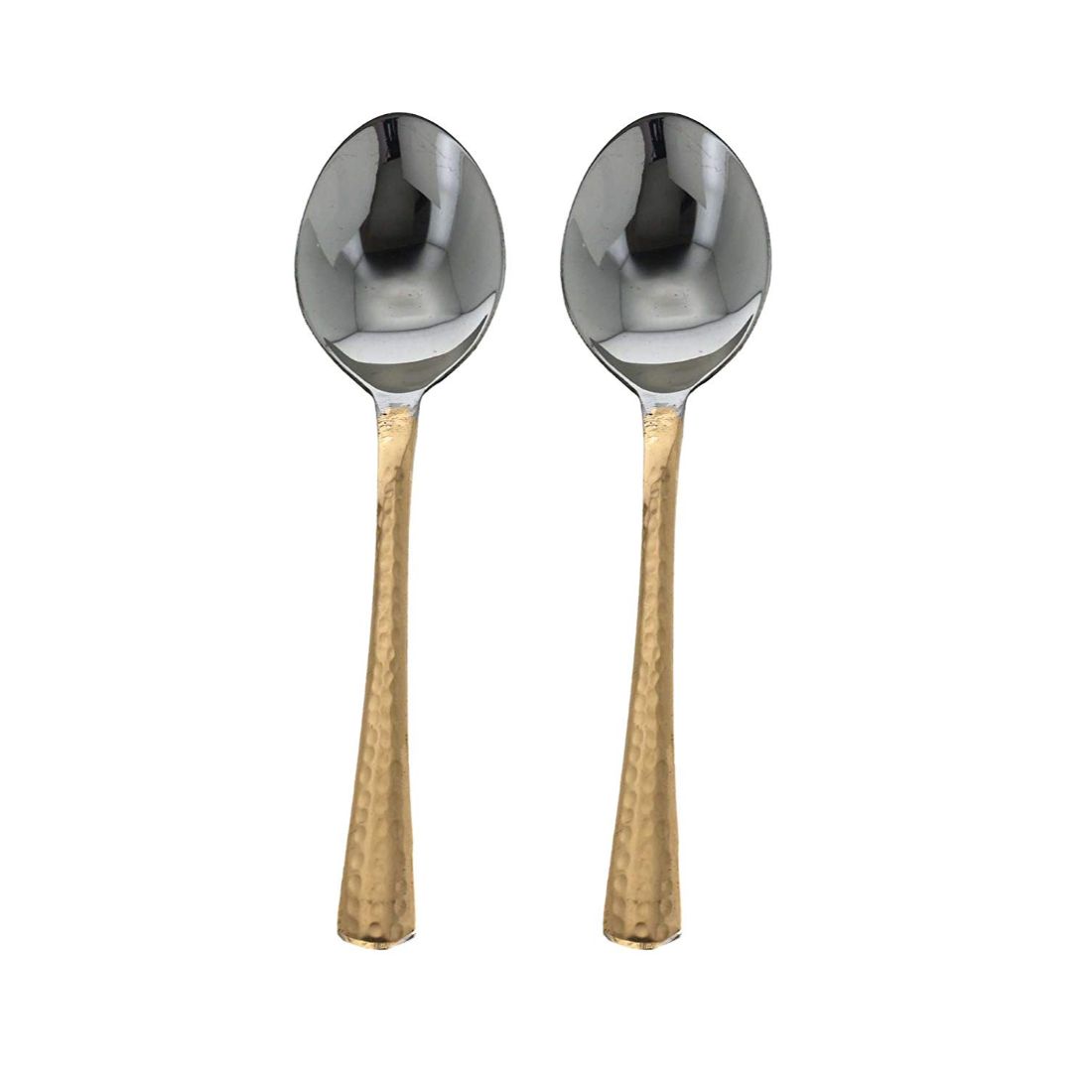 8" Inch Copper Serving Spoons Set of 2 Indian Dinnerware Serveware Restaurant Hotel Gift Item