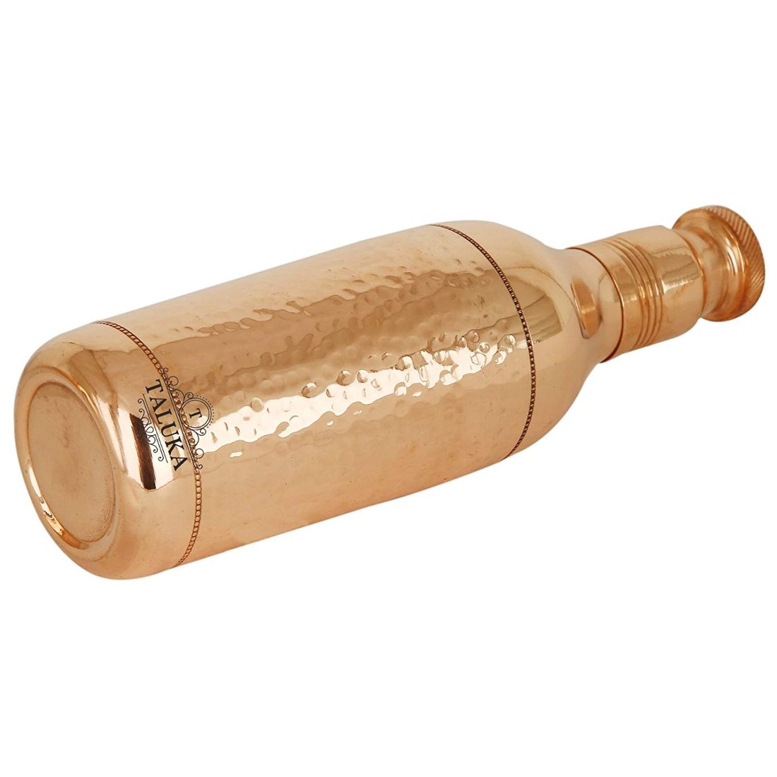 Copper Hammered Water Bottle 1700 ML 1 PC, 1 PC Copper Brass Lid Jug  2000 ML - Storage water Good Health Benefit