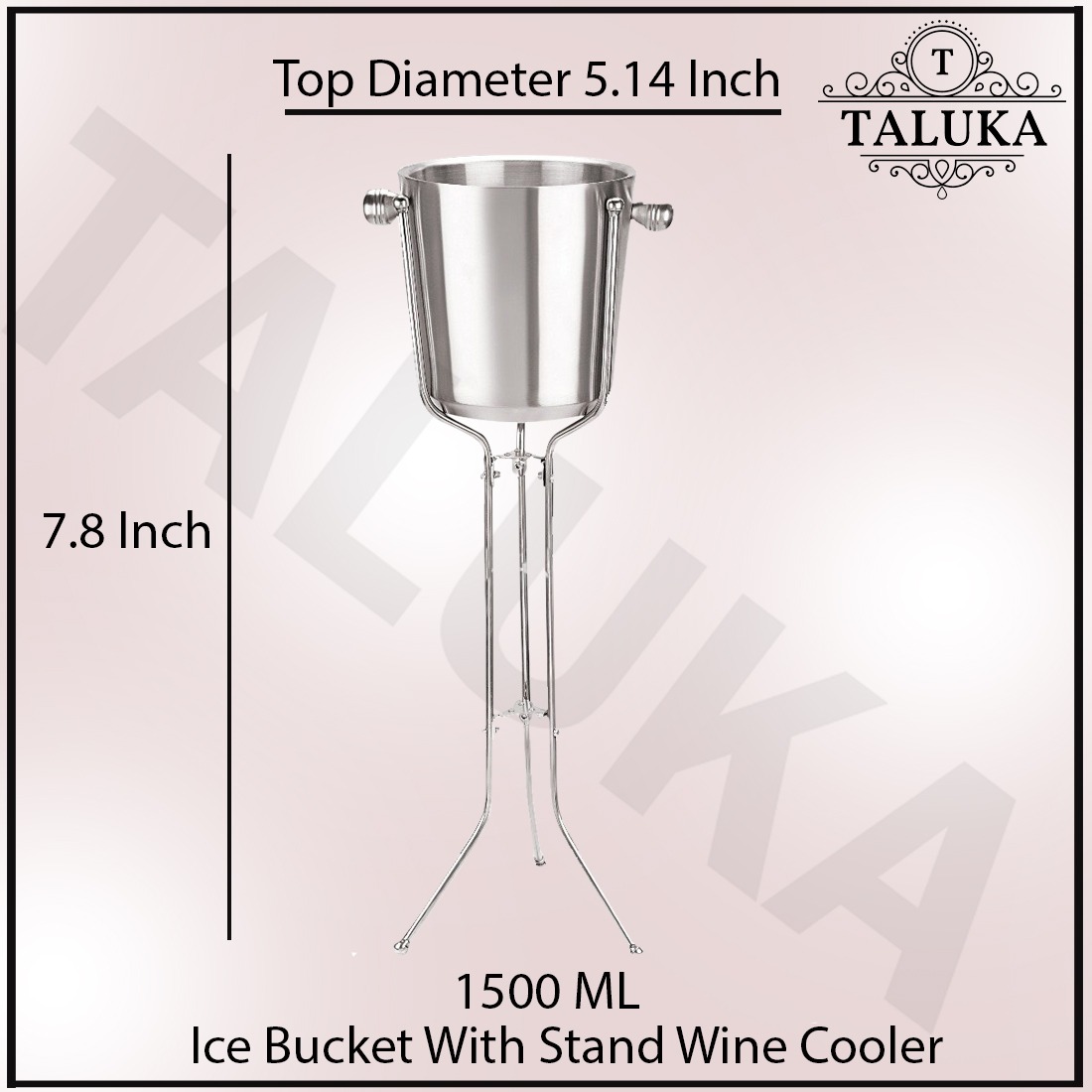 (11" X 24" Inches Approx) Handmade Royal Ethnic Stainless Steel Champagne Bucket / Ice Bucket With Stand Wine Cooler