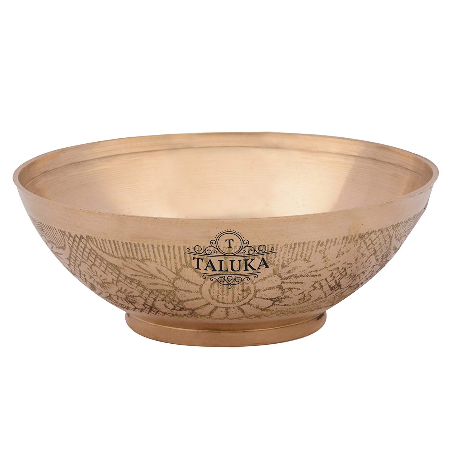 Brass Embossed Etching Serving Bowl Katori For Tableware