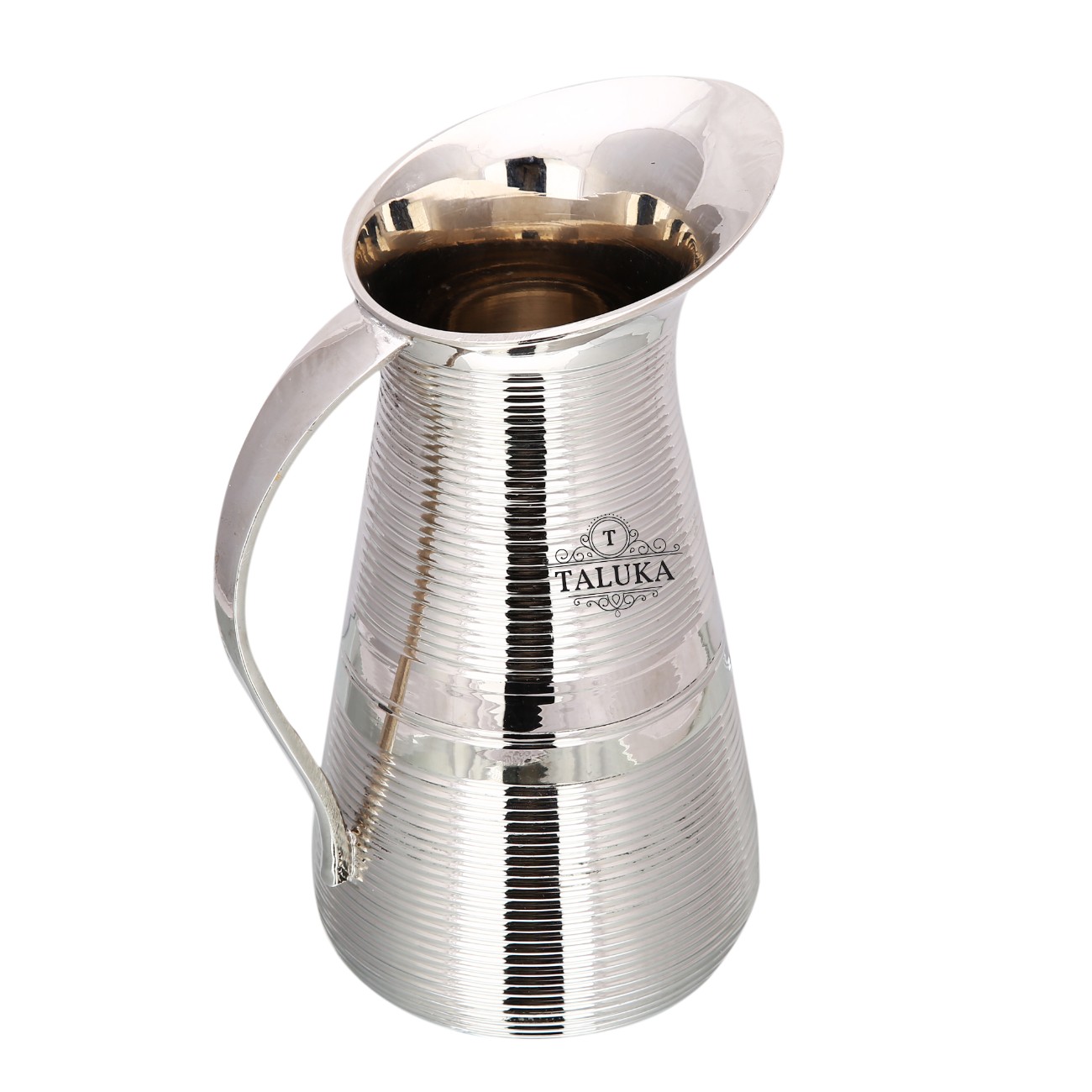 Brass Nickel Plated Jug Water Pitcher For Storage For Home Hotel Gifting Purpose