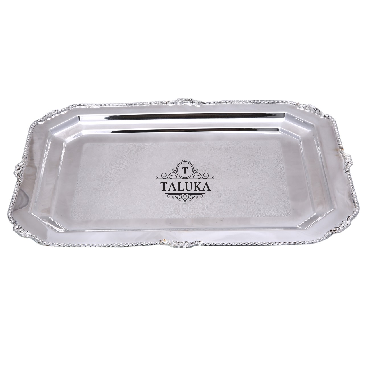 Brass Nickel Plated Tray Serving Tray/Plate / Charger Rectangular Shape
