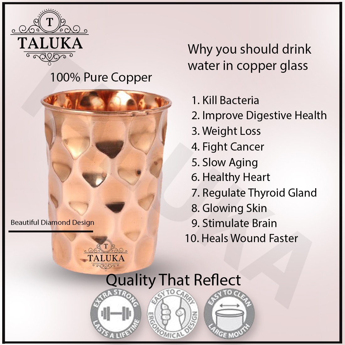 Hammered Diamond Copper Glass Tumble, Drink ware & Serveware Health Benefits