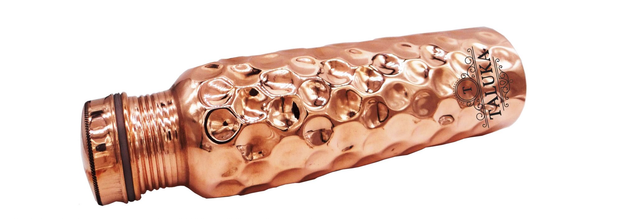 Copper Hammered Diamond Design Drinking Water Bottle 1000 ML