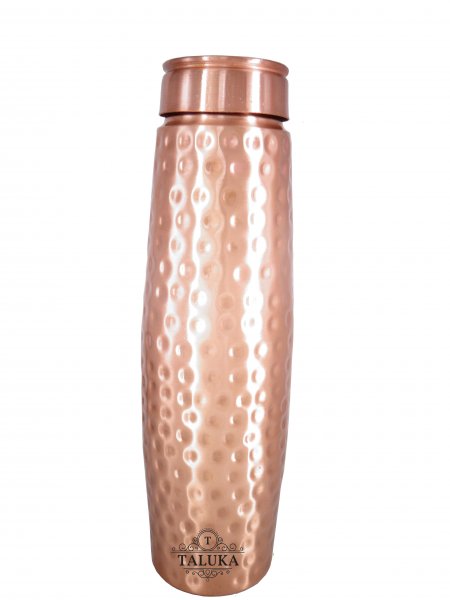 Copper Hammered Leak Proof Joint Free Drinking Water Bottle