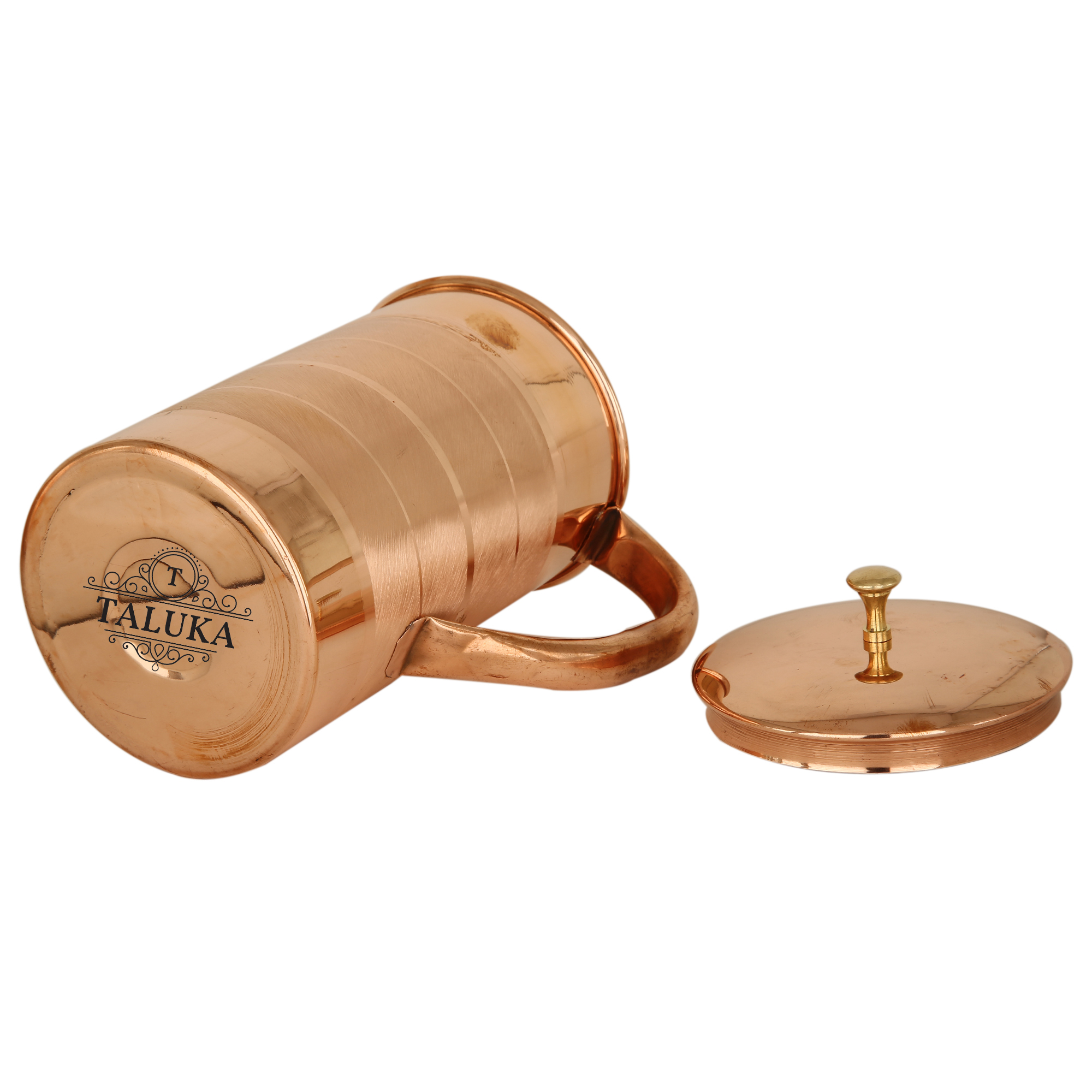 Copper Jug Luxury Design Water Pitcher With Brass Knob Lid