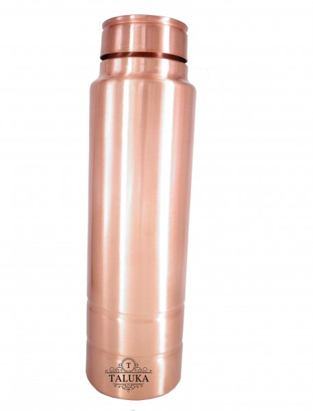 Copper Straight Designer Leak Proof Joint Free Drinking Water Bottle