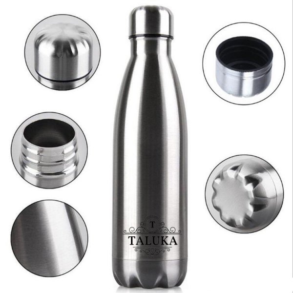 Thermosteel Duo Deluxe-750 ML Bottle Style Vacuum Flask, Silver