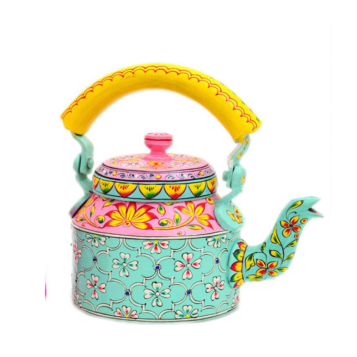 Antique Hand painted tea kettle Interior Design : SKY  Chai Kettle, Traditional Indian tea kettle, Tea brewer, Gift for tea lovers