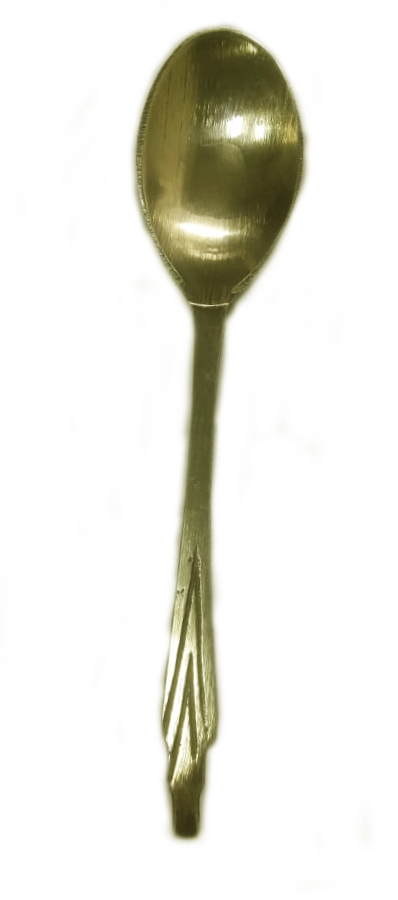 Handmade Pure Brass Plane Spoon Height-5 inch Diwali Gifting Purpose, Diwali Gifting Item 12 Pieces Spoon Set