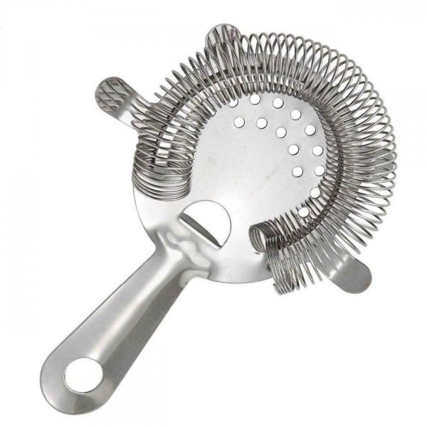 Stainless Steel 4 Prong Cocktail Strainer with Density Spring Bar Strainer