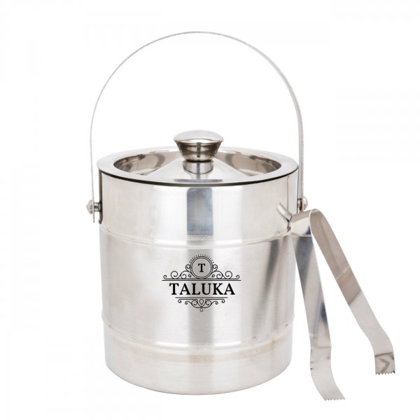 Stainless Steel Ice Bucket 1500 ML With Ice Tong Bar Ware Restaurant Home Gift Purpose