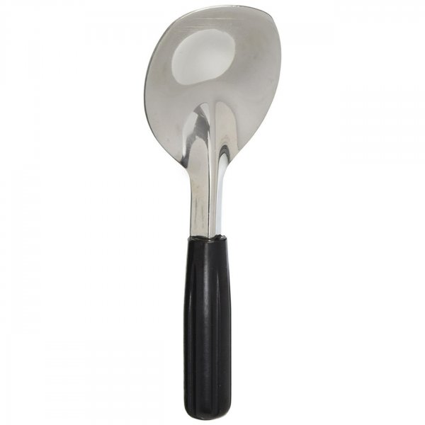 Stainless Steel Ice Cream Spreader Ice Cream Spade Blade Width 3&quot; Overall Length 9&quot; Black Plastic Handle