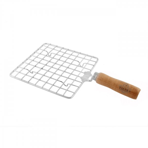 Stainless Steel Made Square Papad Jali Papad Maker  Wooden Handle