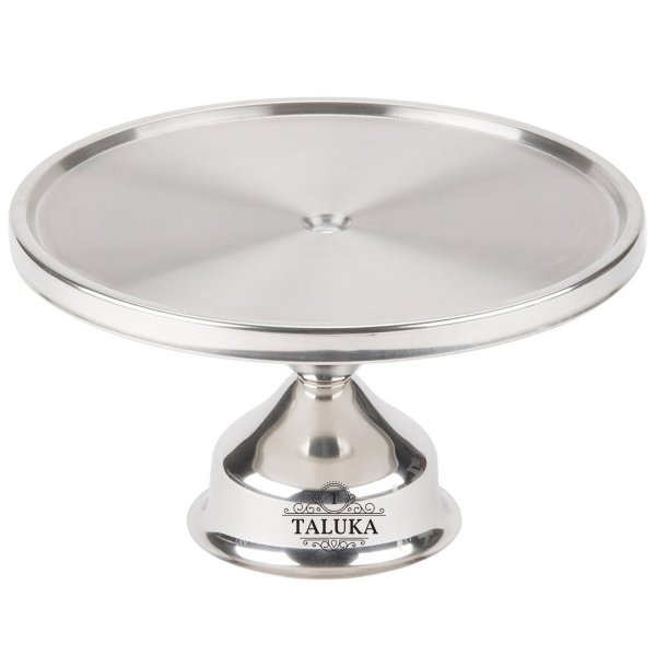Stainless Steel Non-Revolving Round Desert Stand, Cake Stand Pizza Stand