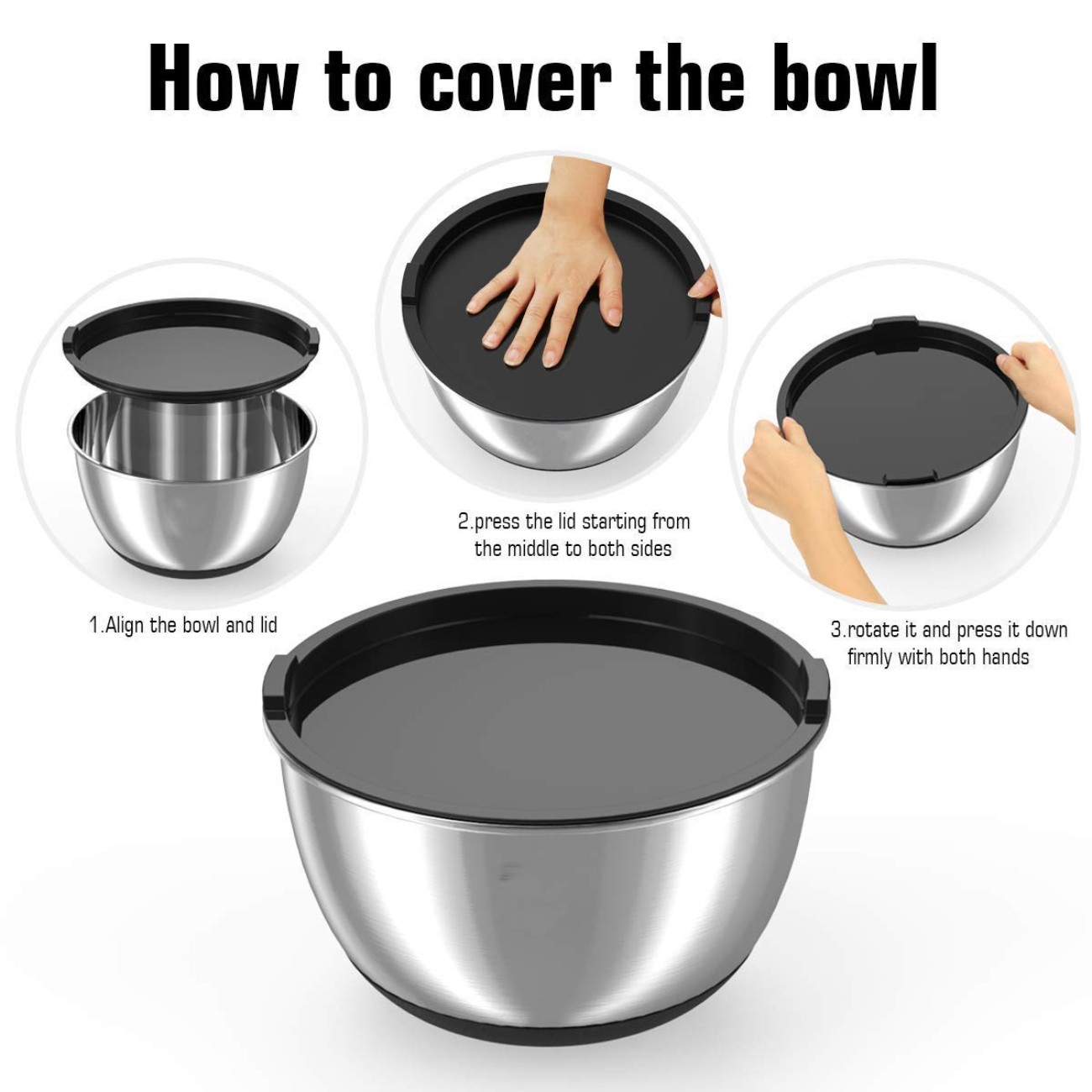 stainless steel mixing bowls with non skid bottoms stainless steel mixing bowls with non skid bottoms