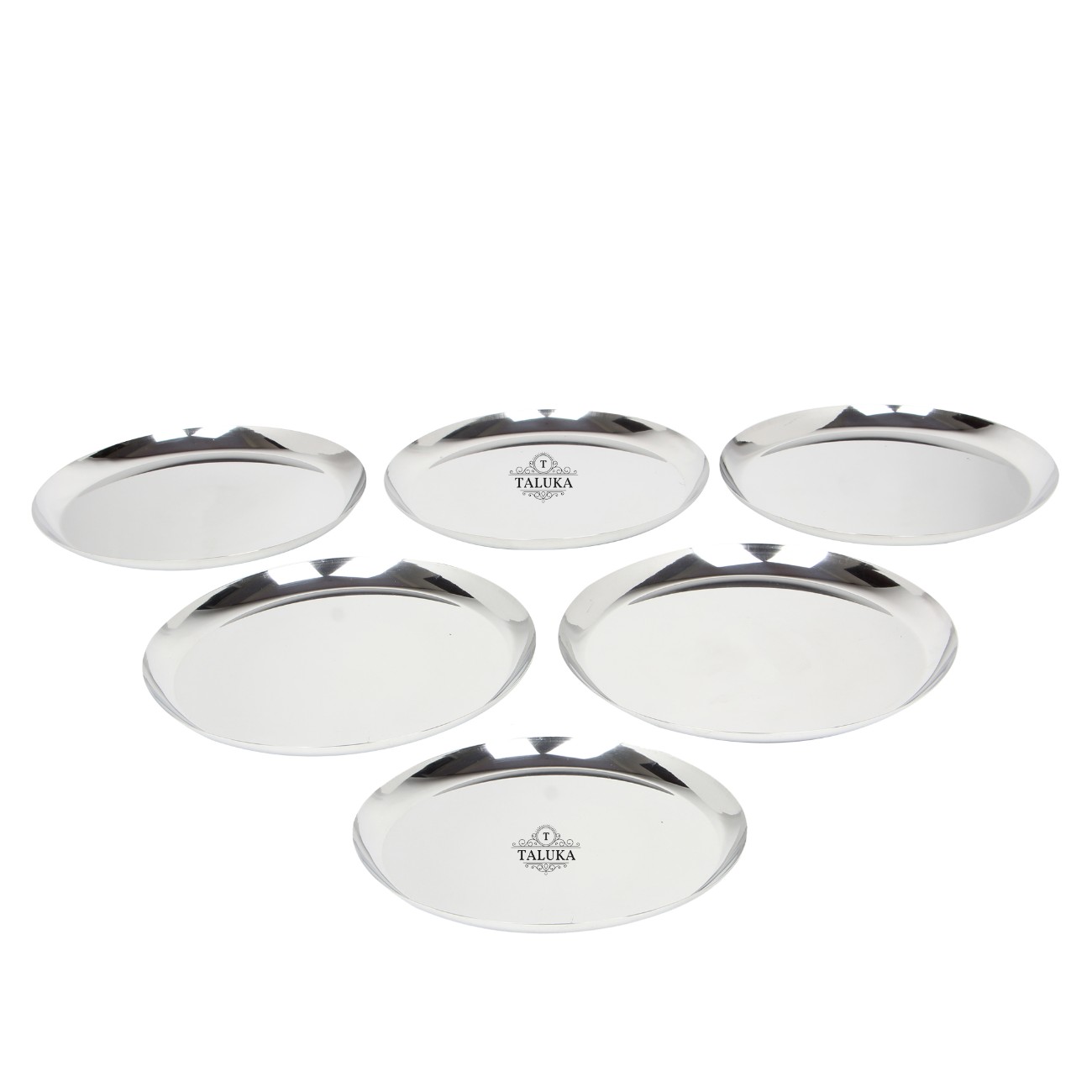 Stainless Steel Round Dinner Serving Plate For Home KItchen Ware