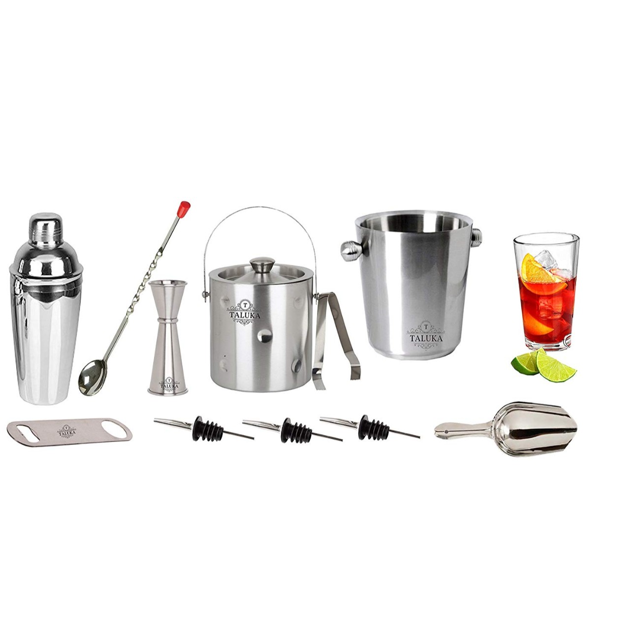 Bar set, stainless steel cocktail shaker