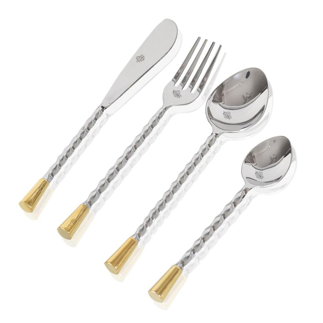 Premium Stainless Steel Mirror Finish 24 Pcs Tableware Cutlery Set use Hotel | Home | Restaurant (6 Knives, 6 Forks, 6 Dessert Spoons and 6 Child Spoons)