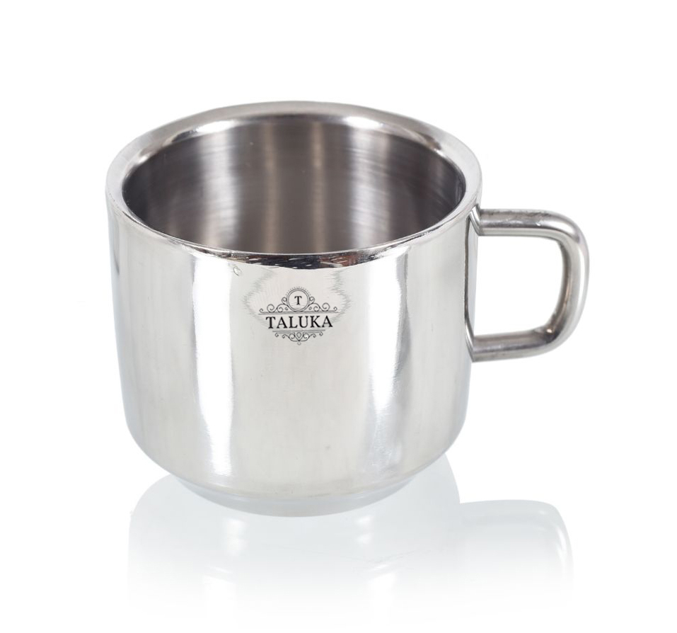 Stainless Steel Mirror Finish Insulated Double Wall Coffee and Tea Mug | Cup | 100 ml Hotel Home Restaurant